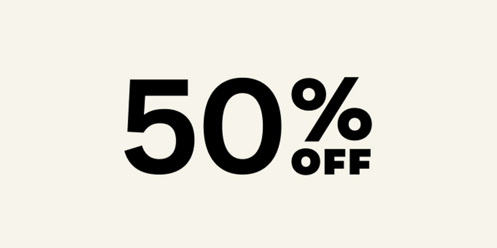 50% off