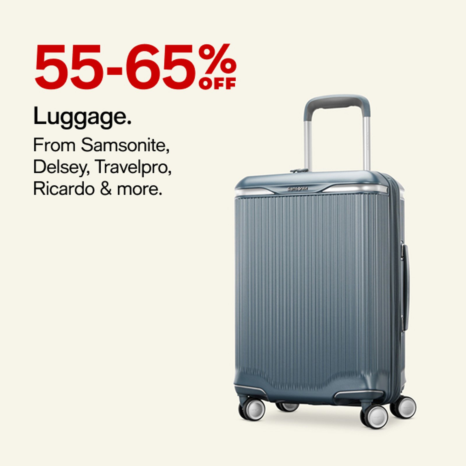 55 off luggage