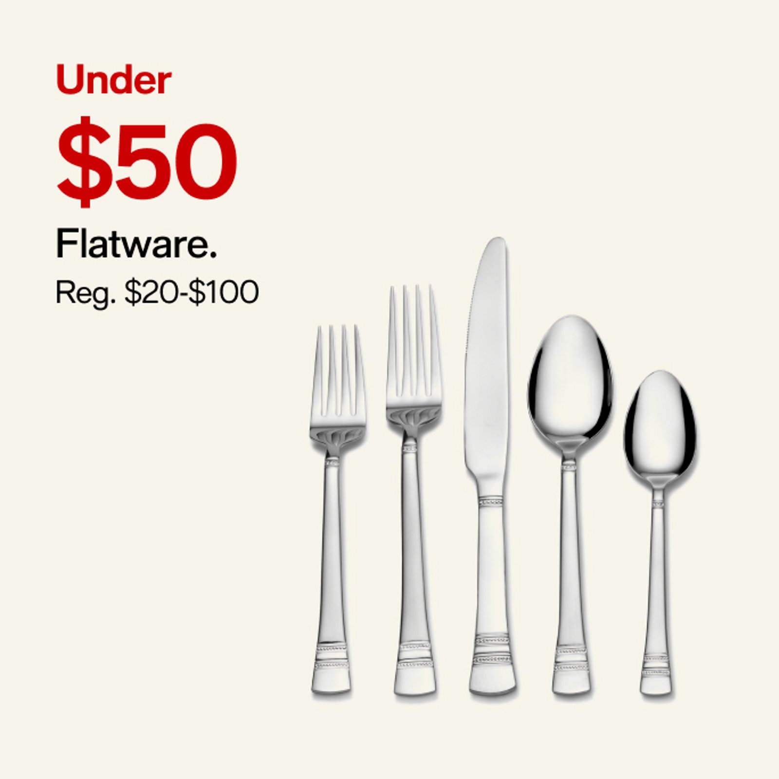 50 under flatware