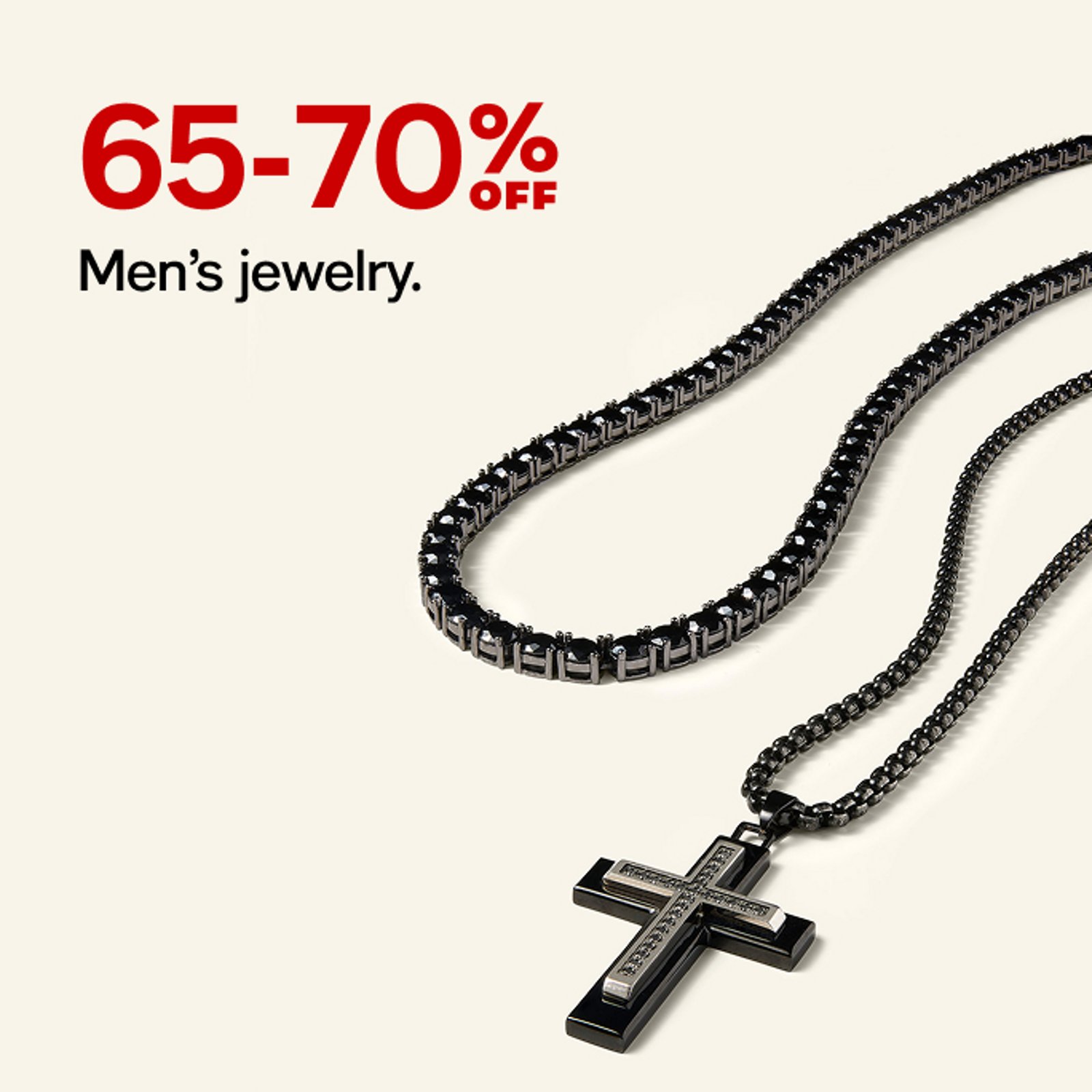 65-70% off Men's Jewelry