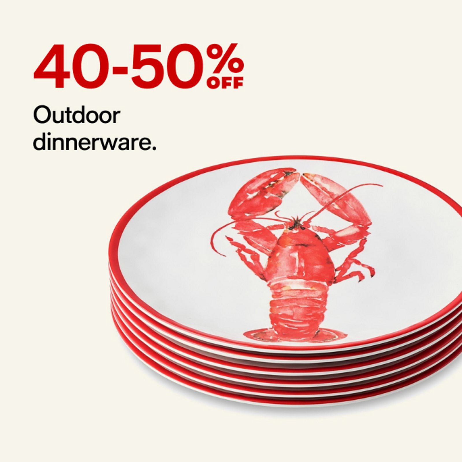 40 off dinnerware