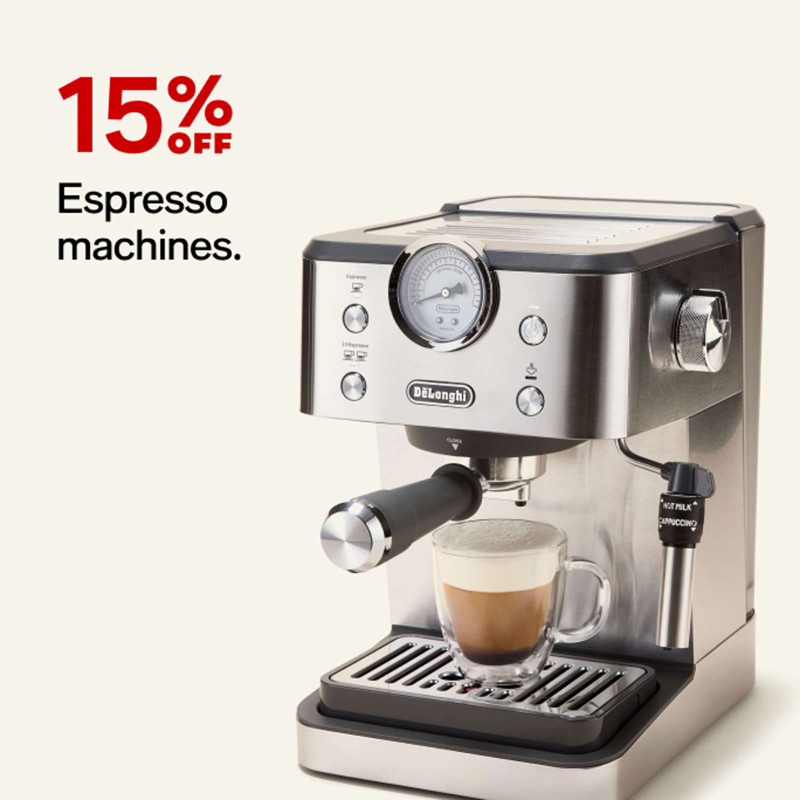 15 off espresso