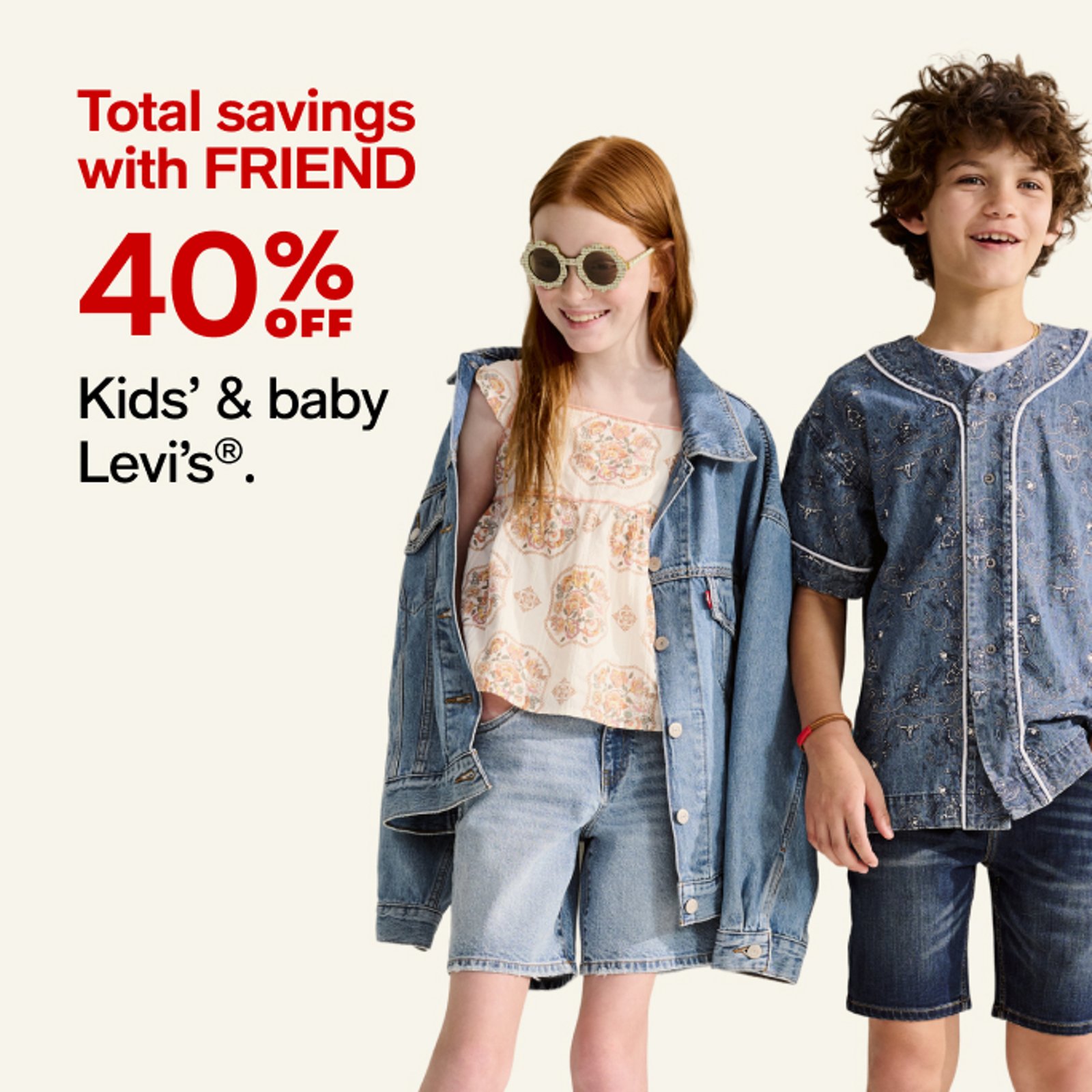 40% off Kids' Levis'