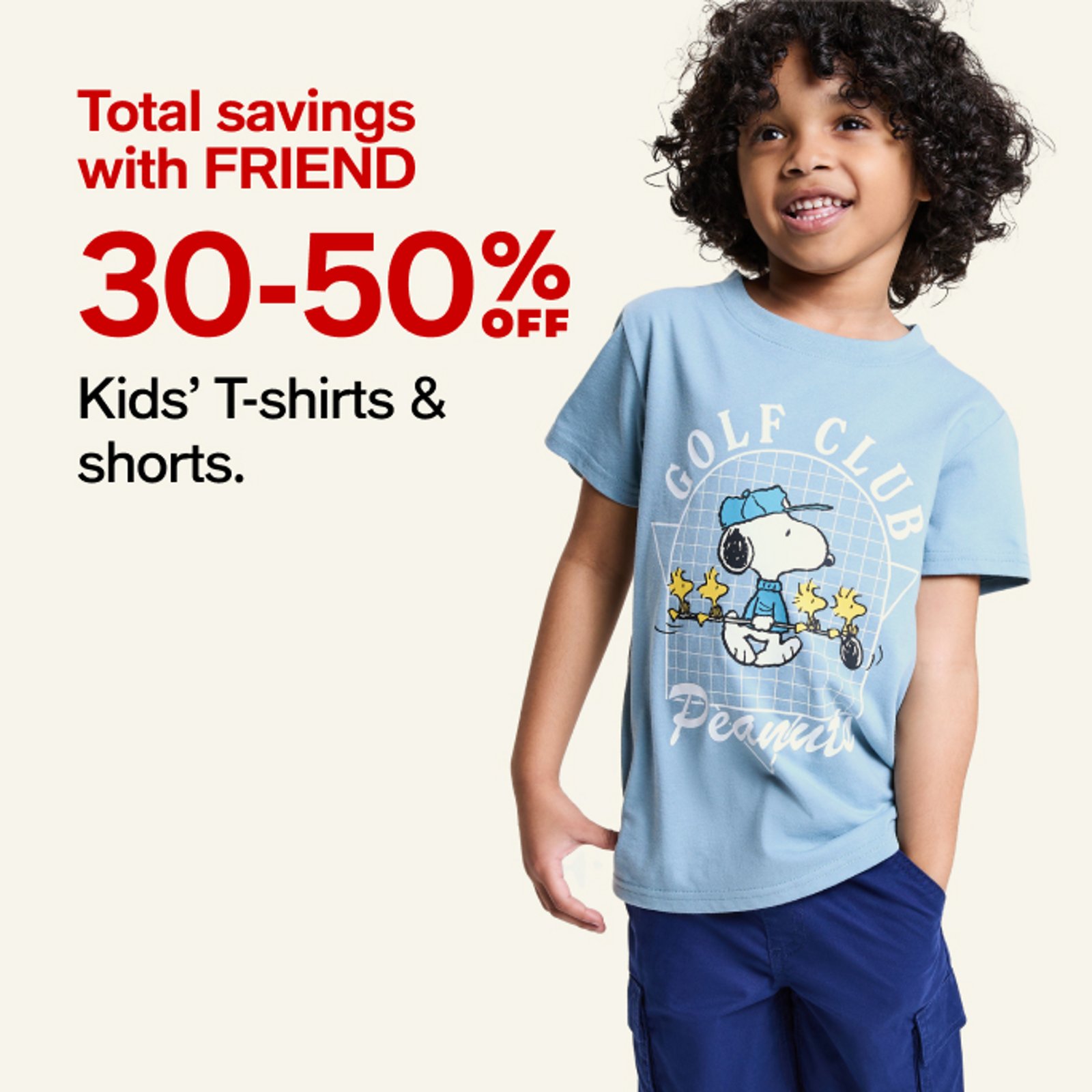 30-50% off kids t-shirt & sorts