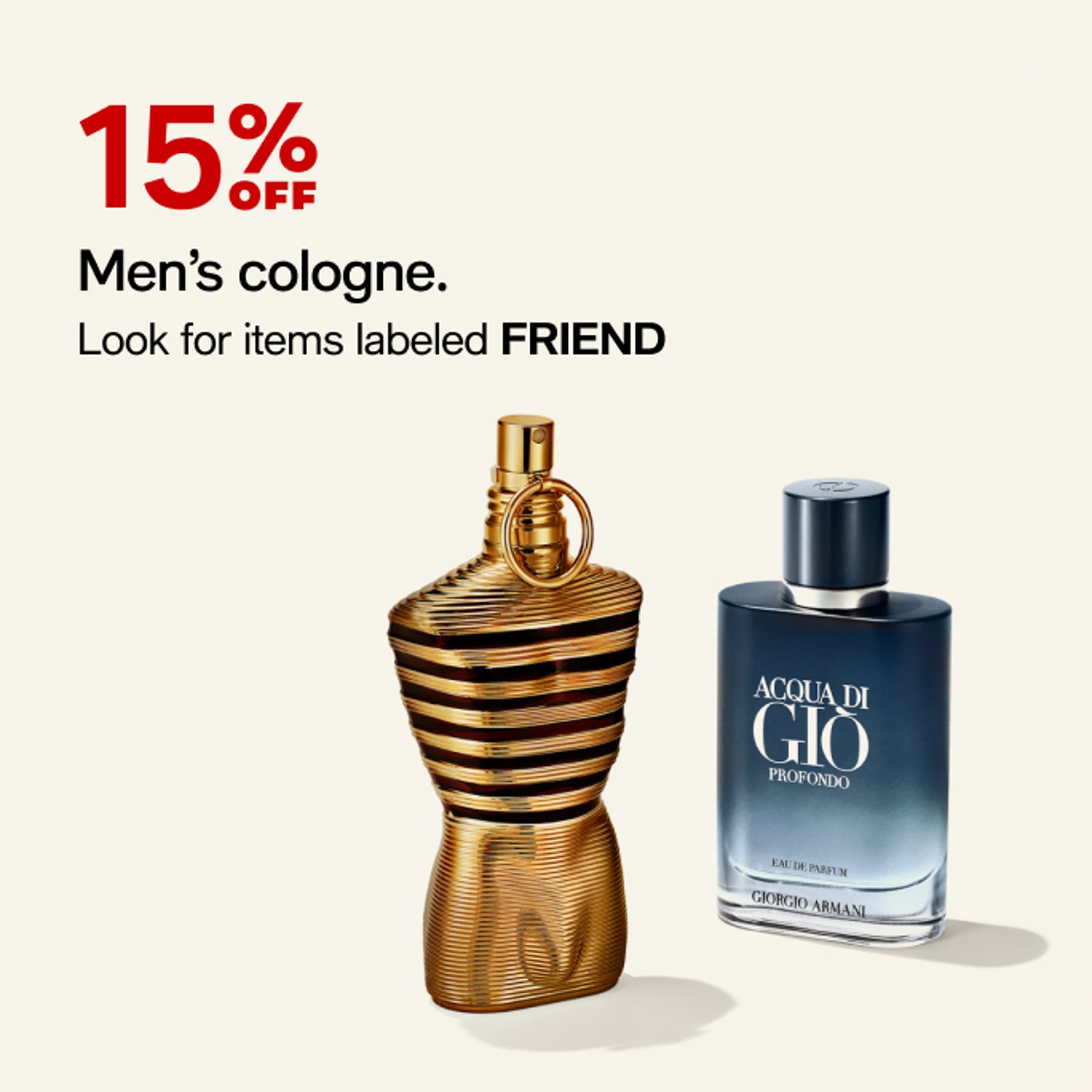 15% OFF Men's cologne