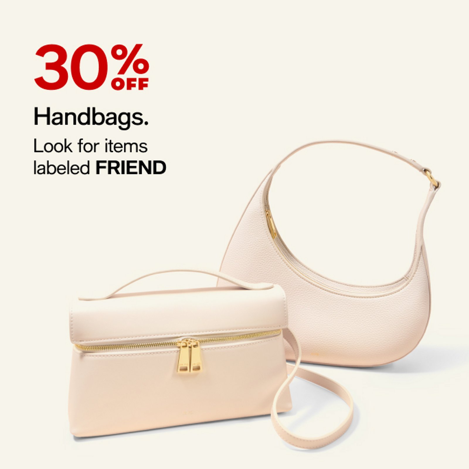 30% off Handbags