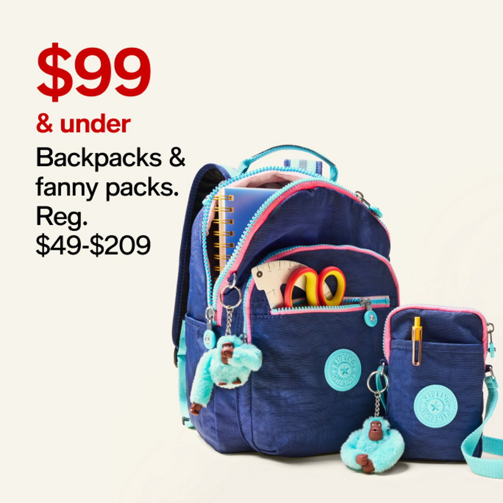 under 99 backpack & fanny packs