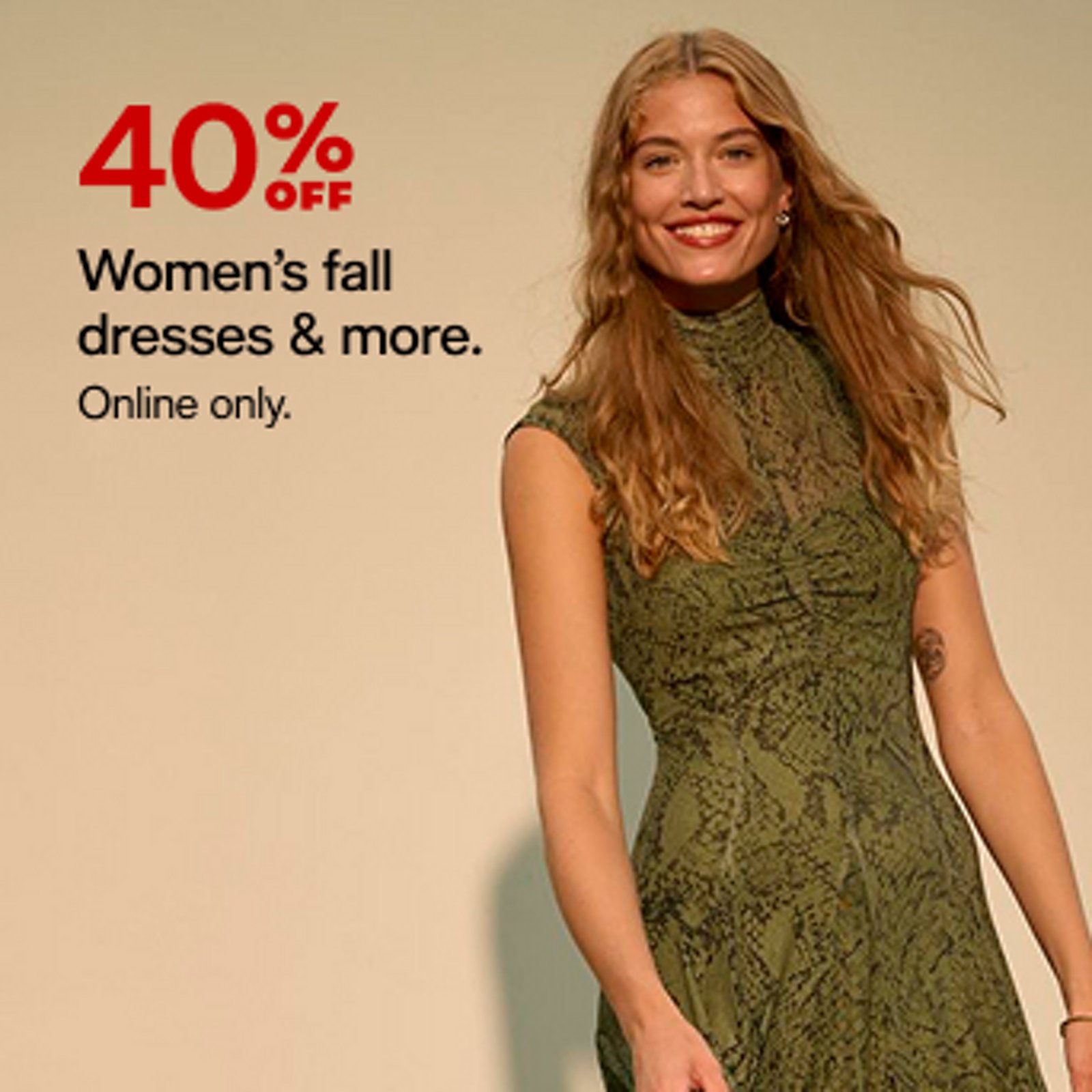 40% off Women's Dresses & more