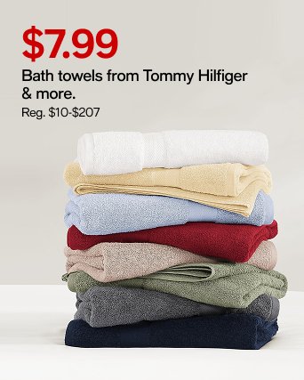 $7.99 Bath towels from Tommy Hilfiger