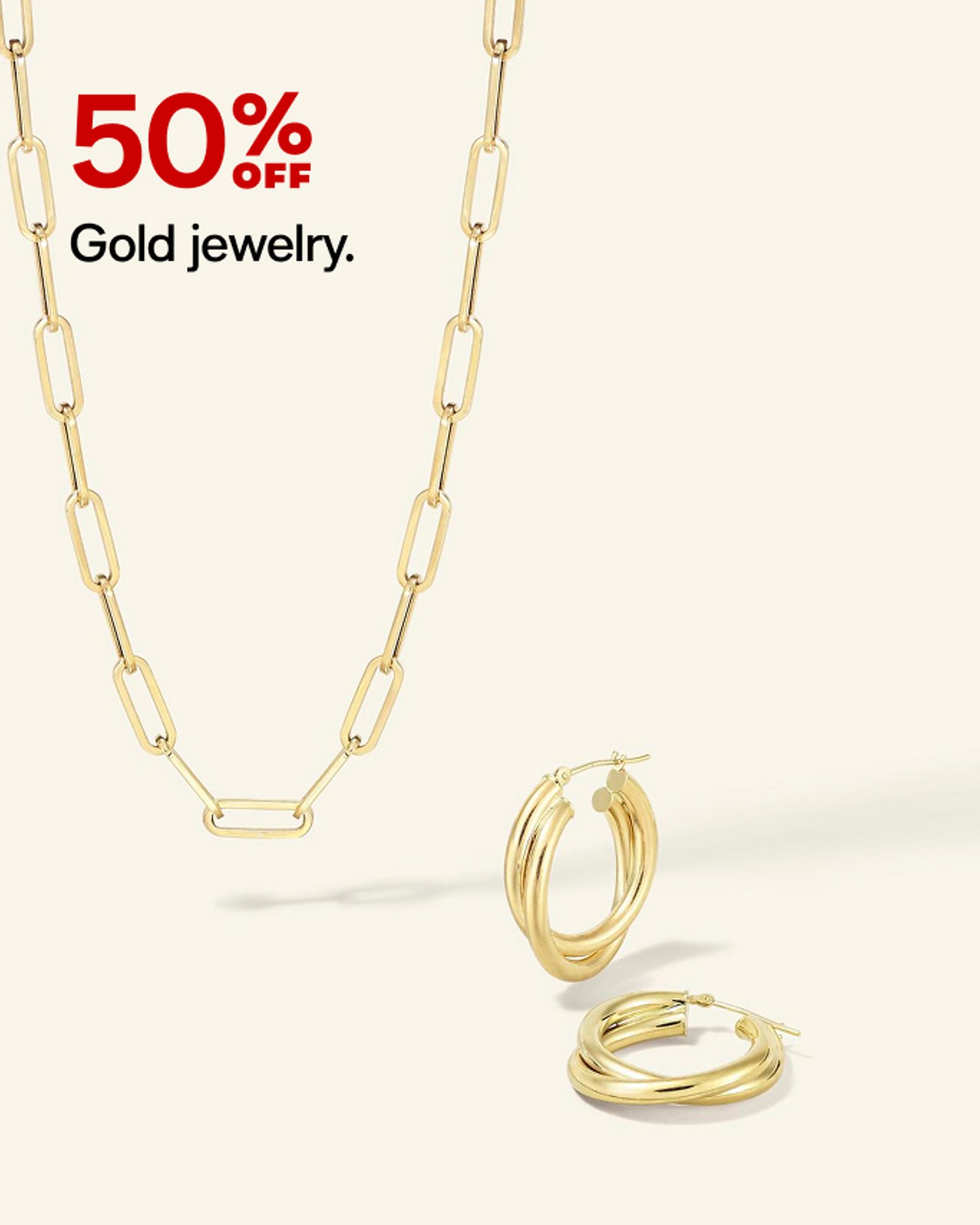 50% Off Gold Jewelry