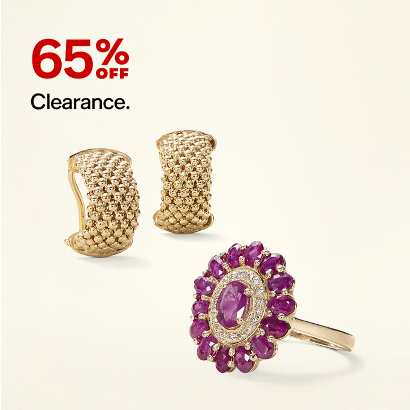 65% OFF Fine jewelry clearance.